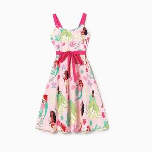 Disney Pink and Green Princess Midi Dress